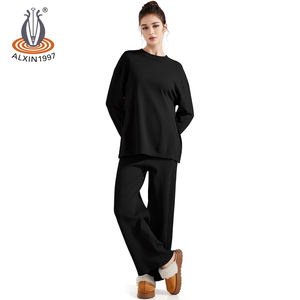 Set da <span class=keywords><strong>donna</strong></span> Alxin 2 pezzi da salotto top a manica lunga pantaloni a gamba larga due pezzi abbigliamento <span class=keywords><strong>donna</strong></span> autunno abbigliamento da notte <span class=keywords><strong>Online</strong></span> all'ingrosso - Product Image 1