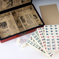 Kotak Kulit Perjalanan Mewah Modern untuk Mahjong, Catur, dan Kartu Hiburan, Melamin, Cocok untuk Asrama