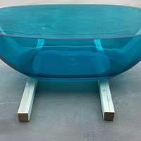 Baignoire moderne KKR en résine de pierre artificielle, surface solide, baignoire autoportante