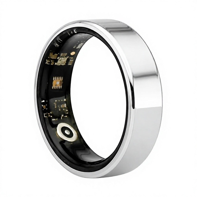 Ultra Thin Smart Health Ring Stainless Steel Fitness Tracker Sleep and Heart Rate Monitor