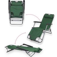 Chaise longue pliante portable JLL Rahhegarden pour piscine, balcon, jardin, plage, camping, patio