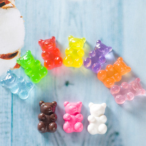 Resin <b>Gummy</b> <b>Bear</b> Figurines Colorful Mini Animal Shapes For Diy Crafts Jewelry Making Phone Case Decorations - Product Image 5