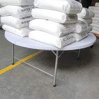 Table de cocktail portable ZKAI à plateau haut, 150 cm/5 pieds, table de bar pliante en plastique ronde pour événements de mariage