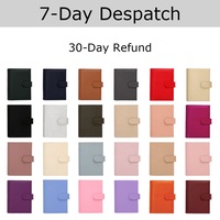 Portefeuille-classeur A6 en cuir litchi souple Yihe, best-seller e-commerce, avec 6 anneaux de 30 mm, pochettes pour gestion budgétaire et espèces