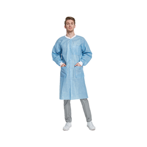 Pas cher Non-stérile SMS jetable blouse de laboratoire Médical non tissé Blouse d'isolement GB18401-2010 Classe <span class=keywords><strong>B</strong></span> - Product Image 2