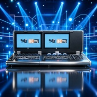 KingKong N6616 двойной экран DMX512 контроллер консоли моторизованные Faders светодиодные движущиеся головки Профессиональный DJ Диско сценическое освещение