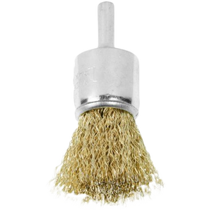 Brosse métallique industrielle en laiton Ø 18 mm Brosse de polissage et de nettoyage à tige SIT en acier et nylon - Product Image 1