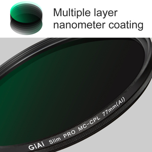 Filtro Polarizador para Lentes de Cámara Fotográfica 58mm 67mm 72mm 77mm 82mm 86mm Recubrimiento Nano Verde MC Filtro Polarizador CPL - Product Image 2