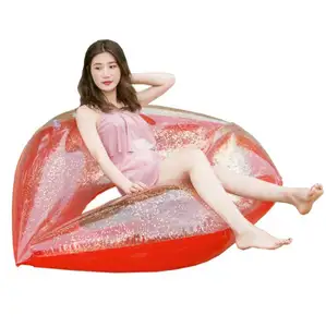 Factory supplier PVC Swimming Floating Red Lip Pvc Trawl Floats Big Size Swimming Ring