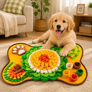 Tappetino Olfattivo per Cani a Forma di Osso in Velluto, Gioco Interattivo per Addestramento Olfattivo e Alimentazione Lenta, Giocattolo di Arricchimento per Cuccioli per Uso Quotidiano - Product Image 1