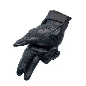 Sıcak satış motosiklet sürme tam parmak koruma dokunmatik Motocross açık spor motosiklet deri eldiven Guantes Para Moto