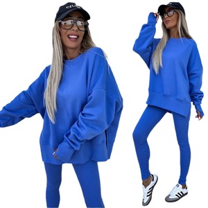Women's Casual Sweatshirt Set Solid Color Loose <b>Top</b> Skinny Pants Street Fashionista Style Smlxl - Product Image 5