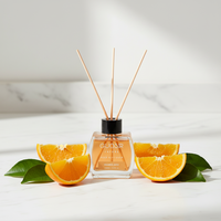 UJIPIN Diffuseurs à bâtonnets de luxe faits à la main, écologiques, sans sulfate, sans alcool, longue durée, en bouteille de verre fleurie