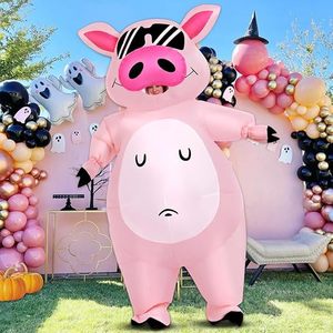 Costume gonflable pour adulte, déguisement de cochon gonflable pour Halloween, Noël, Pâques, la Saint-Patrick - Product Image 1