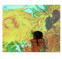 Exposition de Musée d'Art Numérique Projection Mural Immersive 3D avec Projection Cinétique Interactive pour Enfants Exposition Holographique