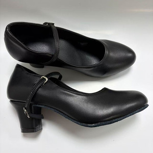 <span class=keywords><strong>Scarpe</strong></span> da Ballo da Sala in Pelle PU per Donna, <span class=keywords><strong>Scarpe</strong></span> da Ballo Formali Moderne con Tacco Grosso Nero - Product Image 2