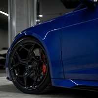 Jantes de course concaves en aluminium 6061-T6 forgé sur mesure, finition noir piano, 5X112 5X120, pour Audi RS6 RS7 BMW M5, 19 20 21 22 pouces