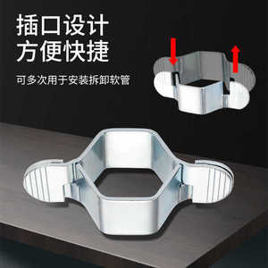 Clé hexagonale en alliage à embout lisse, taille métrique, outil de réparation de tuyau à 4 points pour l'installation de tuyaux ondulés - Product Image 4