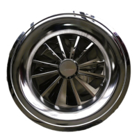 Diffuseur de tourbillon circulaire en acier inoxydable pour systèmes CVC Couvercle de ventilation de conduit de sortie de jet de plafond