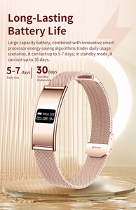 Bracelet intelligent B8 avec 2 sangles, étanche IPX8, moniteur de fréquence cardiaque et de sommeil, bracelet intelligent simple pour femmes et hommes - Product Image 6