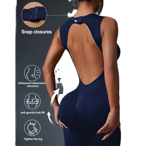 Hot Selling Breathable Spandex/Nylon <b>Women's</b> Gym Workout Sport <b>Romper</b> Backless Active Wear One Piece Bodycon Yoga Jumpsuit - Product Image 1