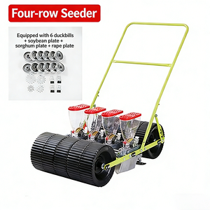 آلة بذر الخضروات يدوية الدفع بـ 3-6 صفوف، بذارة عالية الدقة تعمل بالتروس للملفوف الصيني والفجل والكزبرة والسبانخ - Product Image 1