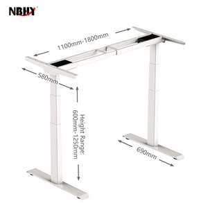 Bureau d'ordinateur debout réglable en hauteur Table de bureau à domicile réglable en hauteur cadre de bureau électrique pour ordinateur - Product Image 5