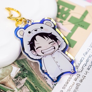 Tùy chỉnh Holographic phim hoạt hình Acrylic Keychain long lanh Epoxy Acrylic Keychain điện thoại di động quyến rũ - Product Image 3