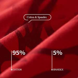 Biancheria intima da <span class=keywords><strong>uomo</strong></span> alla moda in maglia di cotone <span class=keywords><strong>rosso</strong></span> per boxer traspiranti di capodanno con una comoda stampa dell'anno zodiacale - Product Image 6