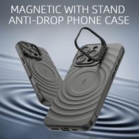 Étui de luxe au design nouveau pour iPhone 16/15/14 Pro Max - Support d'objectif, protection de l'appareil photo, coque magnétique