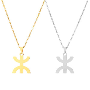 Collier Berbère Africain en Acier Inoxydable avec Papillon Doré, Style Ethnique, Conception de Niche pour Enfants, Chaîne à Maillons de Luxe Légère, Vente en Gros - Product Image 5
