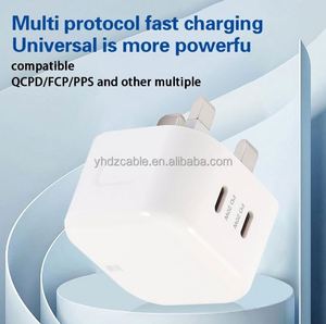 High Quality Travel Charger Multi PD Type C Power Adapter Dual Charging Box <b>Plug</b> Brick Cube Usb C Wall Charger Block - Product Image 4