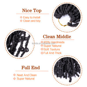 Nouveau 12 14 18 24 36 "fait à la main <span class=keywords><strong>Dread</strong></span> Locks Crochet <span class=keywords><strong>tresse</strong></span> Extension de cheveux africains papillon Faux Locs en dé<span class=keywords><strong>tresse</strong></span> Locs Crochet cheveux - Product Image 3