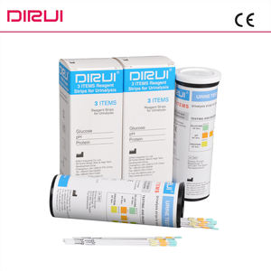 Certificado CE 3 parámetros <span class=keywords><strong>glucosa</strong></span>/proteína/PH tiras de reactivo de análisis de orina papel de prueba de tira de urina <span class=keywords><strong>para</strong></span> uso hospitalario - Product Image 2