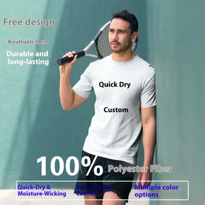 T-shirts de sport unisexes 100% polyester, coupe classique, séchage rapide, respirants, écologiques, imprimés sur mesure pour hommes et femmes - Product Image 3