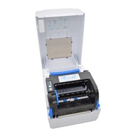 Impresora de Etiquetas de Transferencia Térmica de 203DPI y 110mm, Impresora de Etiquetas de Códigos de Barras USB de Escritorio para Etiquetas de Ropa, Logística y Envío