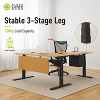 Bureau debout avec tiroirs, armoire de rangement et socle mobile combiné