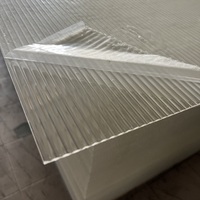 Panneau rayé côtelé de feuille acrylique cannelée transparente pour les cloisons décoratives intérieures en gros