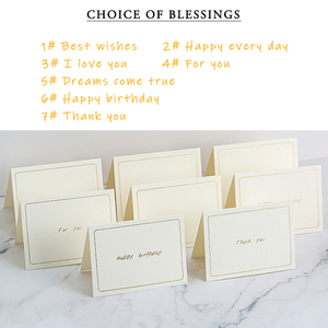 การ์ดอวยพรซองจดหมาย DIY,ที่ปั๊มร้อนสไตล์เกาหลีอวยพรวันเกิดขอขอบคุณข้อความสำเร็จการศึกษาครึ่งพับการ์ด - Product Image 3