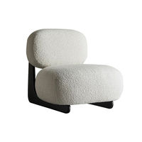 Fauteuil simple en laine d'alpaga Wabi-Sabi, design moderne en bois massif, luxe simple, pour enfants, pour meubles de maison, Internet