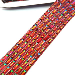 <span class=keywords><strong>Virginie</strong></span> et Tobago carnaval 2025 Costumes de carnaval artisanat Hot Fix résine rouge AB cristal Motif baguage Hot Fix appliques passementerie - Product Image 1