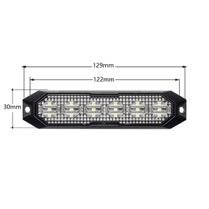 6 projecteurs LED à <span class=keywords><strong>montage</strong></span> en surface IP6K9K 18W 12V 24V 4 fils, clignotants synchronisés, pour grille de véhicule d'urgence et flotte - Product Image 2