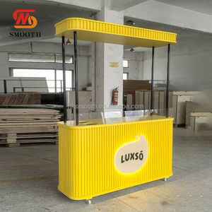 Carrito de Dulces Amarillo Moderno y Portátil para Venta al por Mayor, Carrito de Exhibición para Postres y Flores, para Decoración de Bodas - Product Image 2