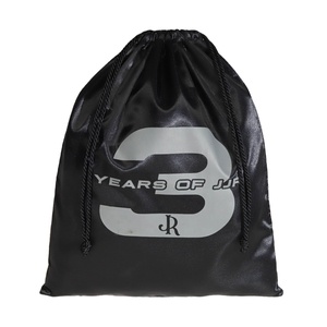 Customized Black <b>Satin</b> Soft <b>Shoe</b> Swimsuit Handbag Drawstring Dust Pouch with Custom Logo Storage Bag - Product Image 2