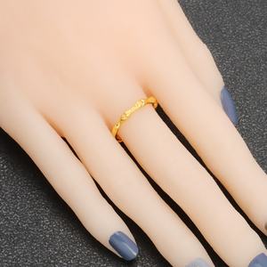 Bague Classique JXX en Or, Designs Simples, Bijoux de Fiançailles en Diamant pour Femme, Or 24K, Réglable, Style Arabie Saoudite, Idéale pour les Soirées - Product Image 3