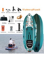 Planche de surf gonflable pour la pêche avec tube anti-retournement, kayak de pêche monoplace pour lacs et rivières