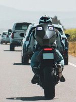 Mochila de Viaje Rígida con Luces LED para Casco de Motocicleta, Mochila Impermeable con Ojos LED