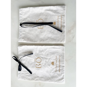 Bolsa ecológica reutilizable reciclable, cordón de algodón natural, blanca, con impresión de logotipo, barata, venta al por mayor - Product Image 4