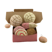 Porte-clés personnalisé en peluche Levin, porte-monnaie, OEM ODM, design pain et biscuits, peluches douces, jouet en peluche, cadeau
