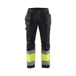 BLAKLADER - 155818119933D112 Hi-Vis <b>trousers</b> with <b>stretch</b> <b>Black</b>/Yellow - EAN 7330509653906 HI-VIS WORKWEAR - Product Image 1